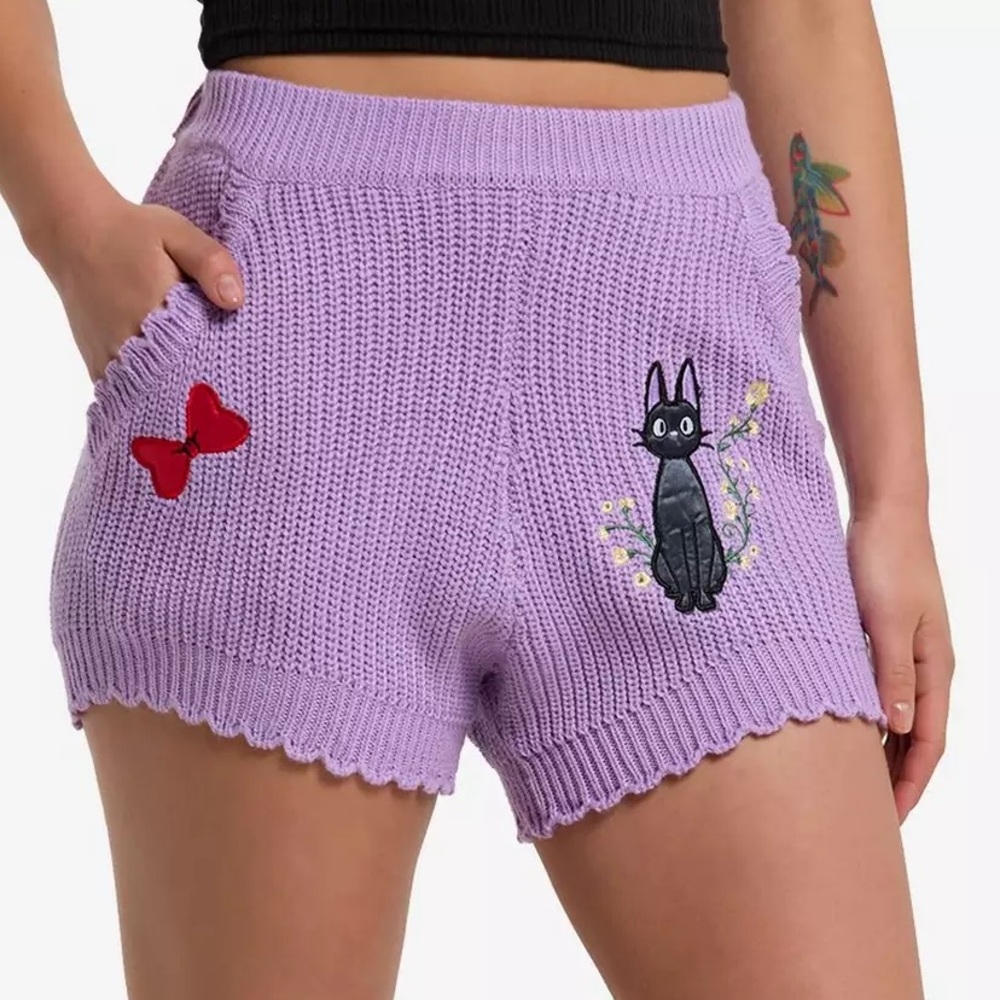 Studio Ghibli Kiki's Delivery Service Jiji Knit Lounge‎ Shorts Hot Topic